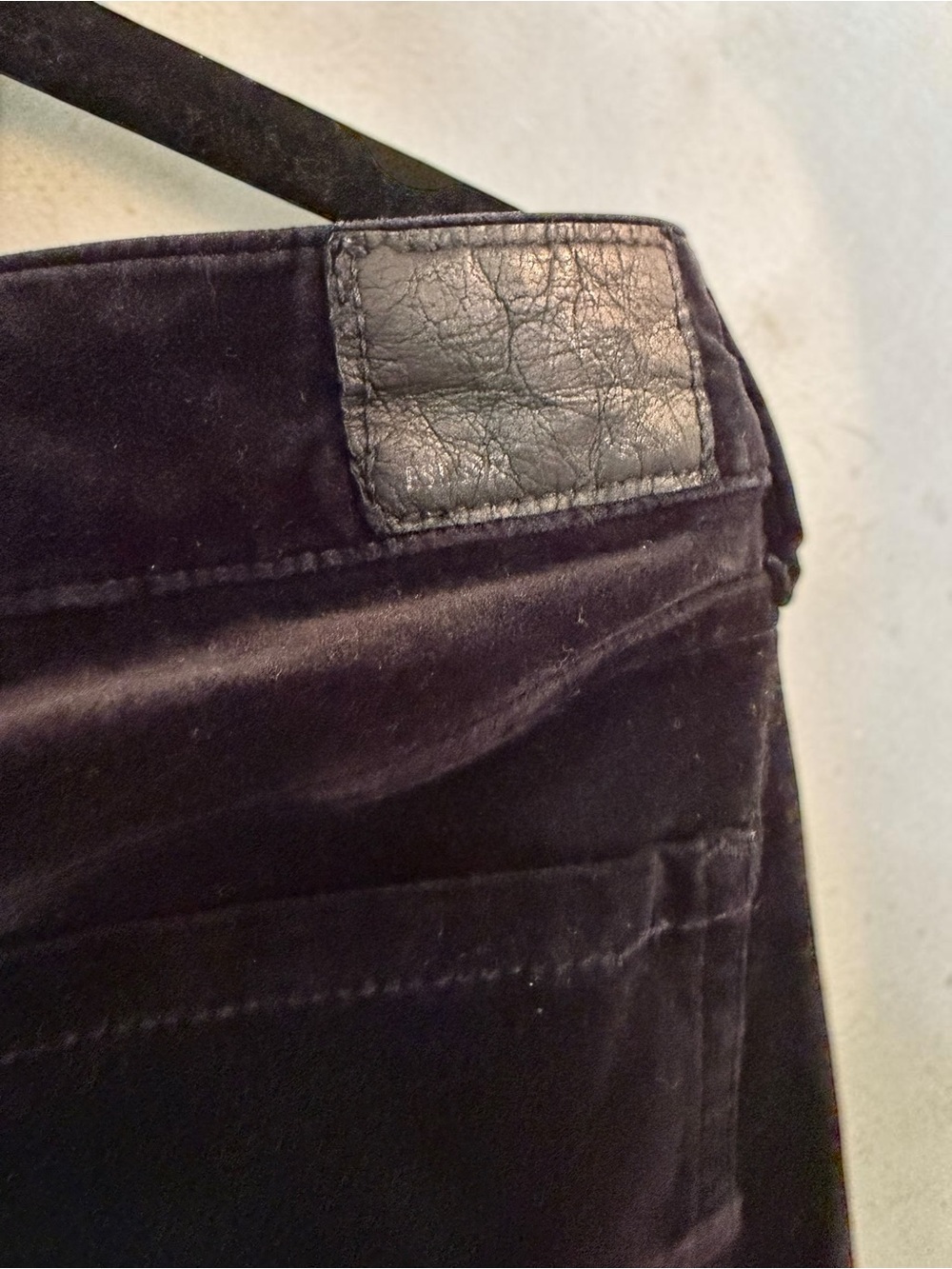 American Eagle Outfitters Black Velvet-Look Skinny Pants - Picture 10 of 10